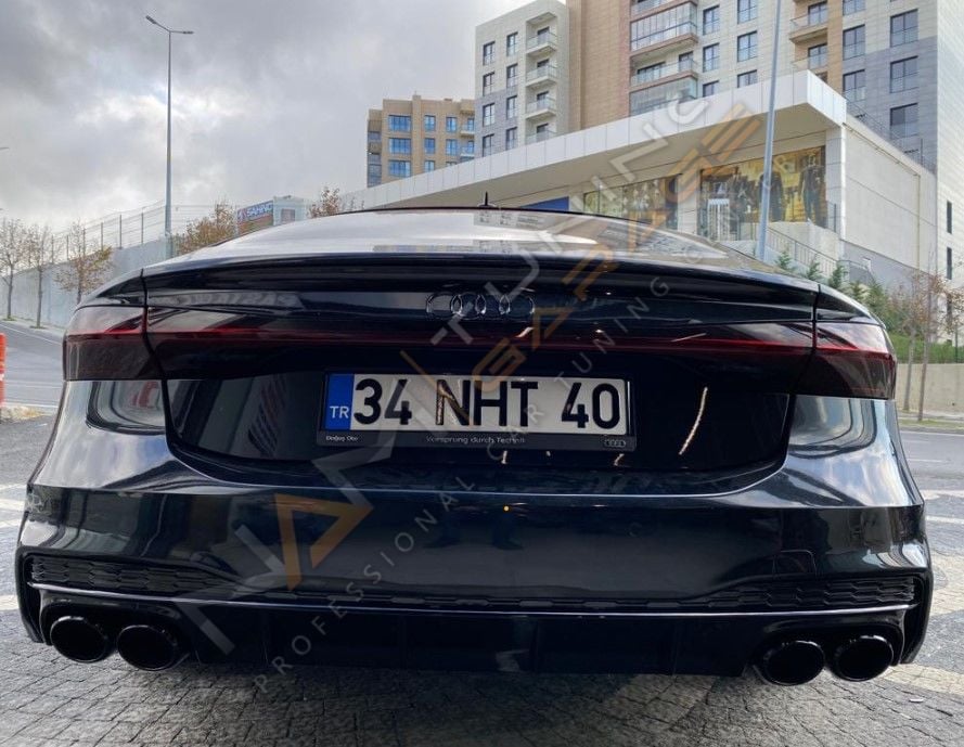AUDİ A7 IÇIN UYUMLU S7 DIFÜZÖR VE EGZOZ SETI 2018-2021 (S-LINE DONANIM IÇIN)
