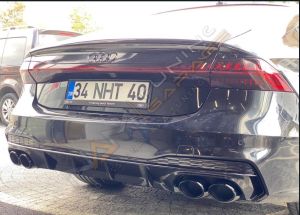 AUDİ A7 IÇIN UYUMLU S7 DIFÜZÖR VE EGZOZ SETI 2018-2021 (S-LINE DONANIM IÇIN)
