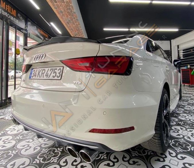 Audi - A3 8V Sedan/Cabrio Uyumlu VOTEX Spoiler 2013-2019 boyasız