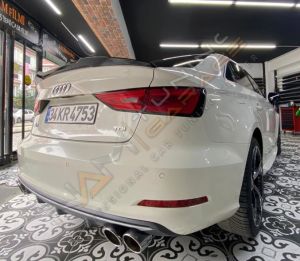 Audi A3 8V Spoyler Sedan/Cabrio Uyumlu VOTEX Spoiler 2013-2019 Parlak Siyah
