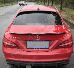 Mercedes 2012 - 2018 Cla W117 Amg Style - Cam Üstü Spoiler PLASTİK PARLAK SİYAH