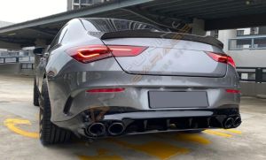 MERCEDES W118 CLA IÇIN UYUMLU CLA45 DIFÜZÖR & EGZOZ SETI (SIYAH EGZOZ ILE)
