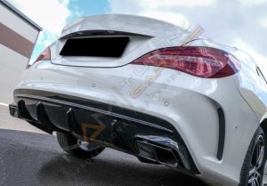 MERCEDES W117 CLA IÇIN UYUMLU CLA 45 GÖRÜNÜM DIFÜZÖR & EGZOZ SETI 16-19 SILVER EGZOZ ILE