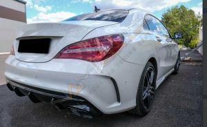 MERCEDES W117 CLA IÇIN UYUMLU CLA 45 GÖRÜNÜM DIFÜZÖR & EGZOZ SETI 16-19 SILVER EGZOZ ILE