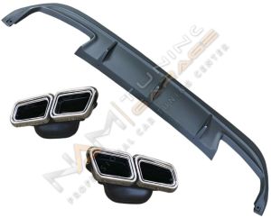 MERCEDES W207 E COUPE 2014-2016 IÇIN UYUMLU DIFÜZÖR VE SILVER EGZOZ SETI