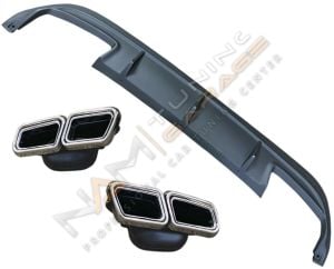 MERCEDES W207 E COUPE 2014-2016 IÇIN UYUMLU DIFÜZÖR VE SILVER EGZOZ SETI