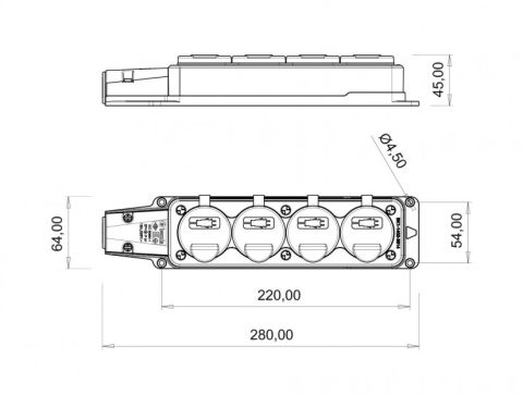 Bemis Dörtlü Grup Priz Kauçuk BK1-1402-3614