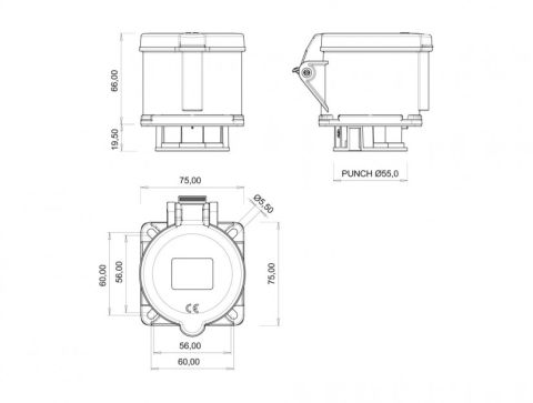 Bemis 5*32a Cee Norm Trifaze Makine Prizi (75*75) Bc1-3505-2413