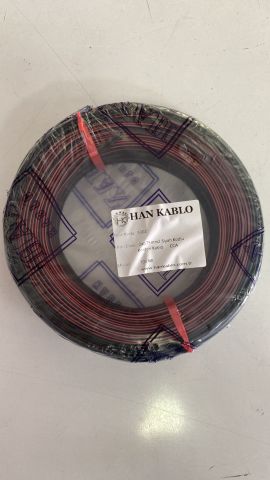 HAN KABLO 2*0,75mm HOPARLÖR VE SES KORDON KABLO SİYAH 100mt CCA