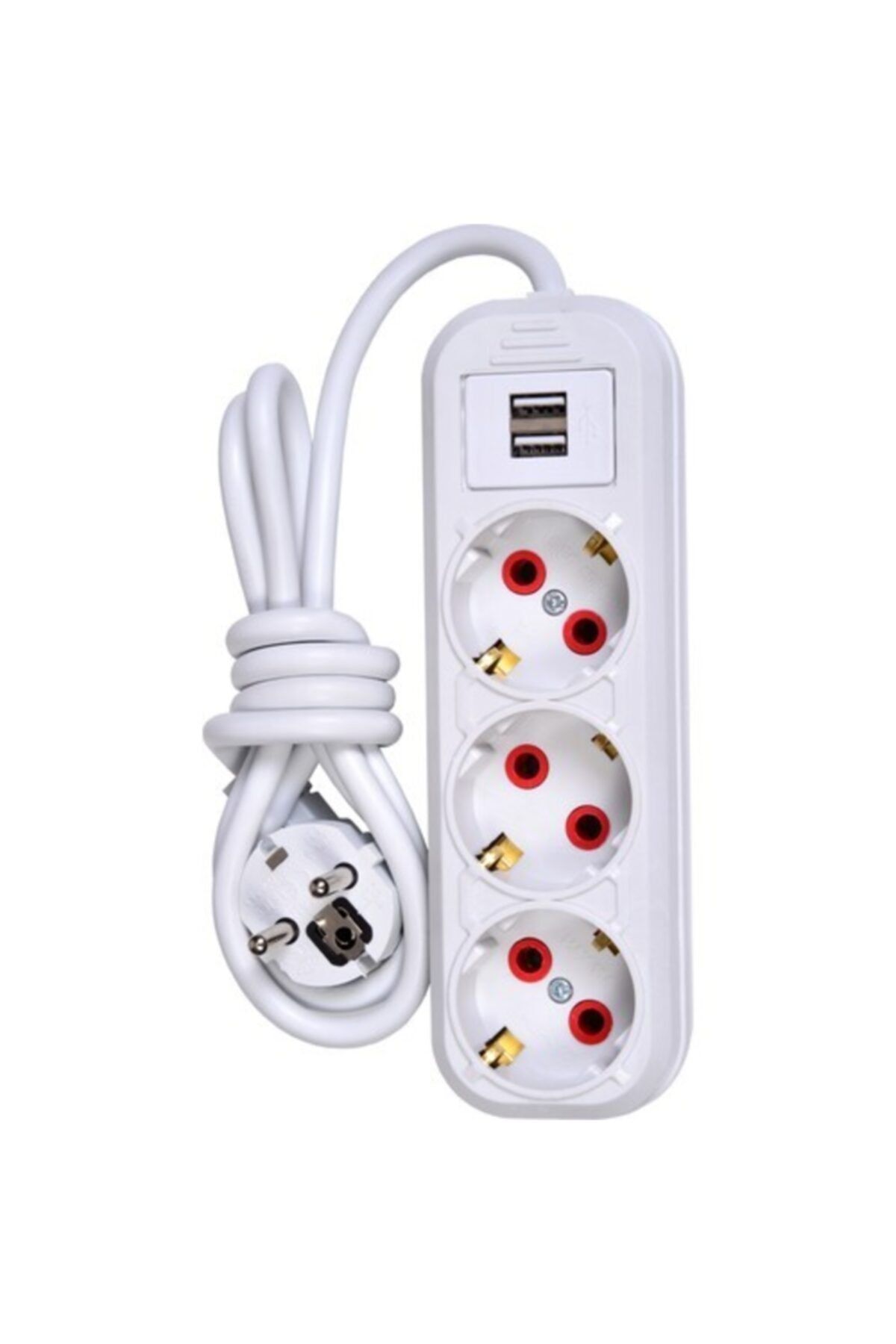 Smart Socket 3'lü Grup Priz 2 X Usb 1,5 Mt. Kablo Beyaz