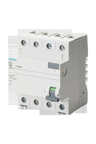 Siemens 3*63a 300mA  Kaçak Akım Koruma Rölesi 400V (3 Faz+Nötr)