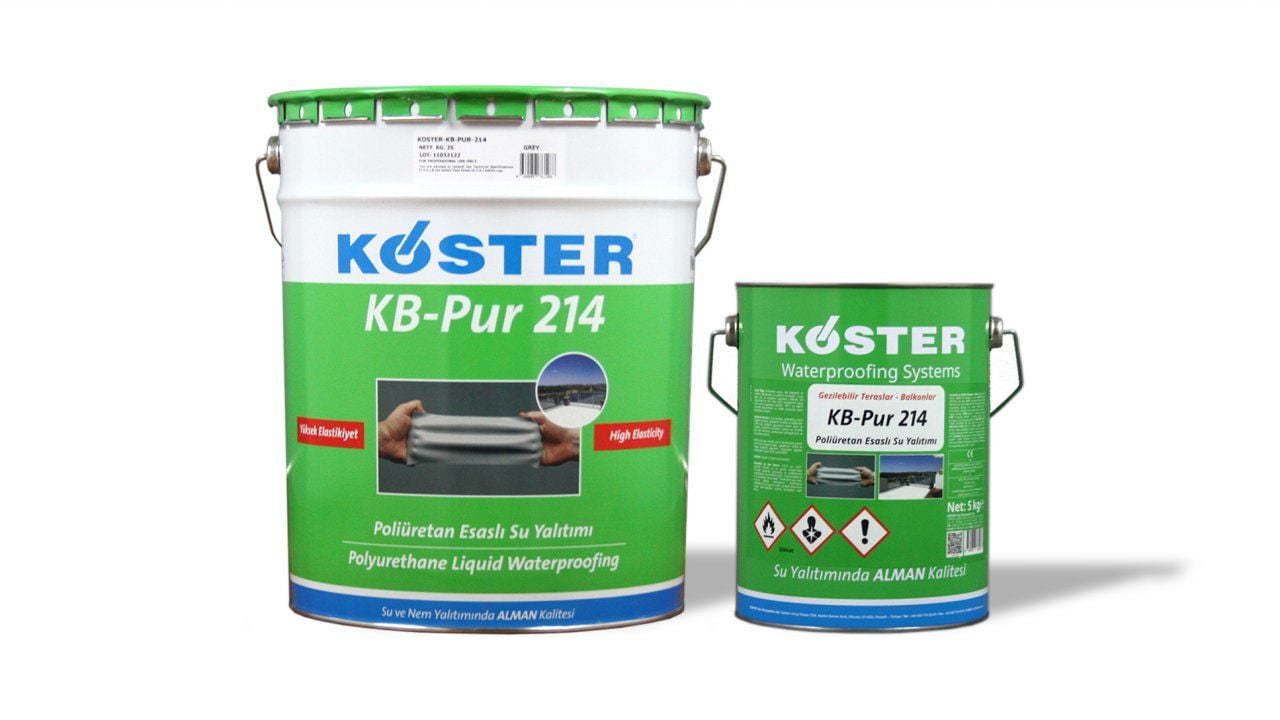 KÖSTER KB-Pur 214 Poliüretan Esaslı, Tek Bileşenli Su Yalıtımı 25 KG