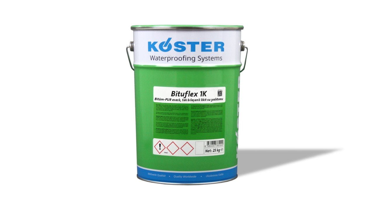 KÖSTER Bituflex-1K Bitüm-PUR Esaslı, Tek Bileşenli Likit Su Yalıtımı