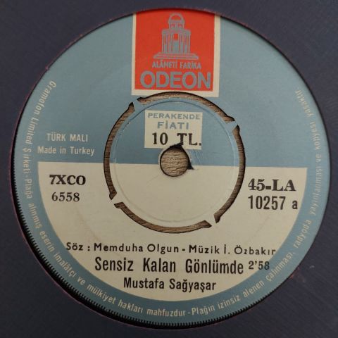 MUSTAFA SAĞYAŞAR - HASRET İÇİMDE BİR KOR 45LİK PLAK