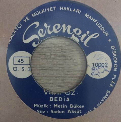 Vahi Öz – Bedia / Bekarlıktan Kurtulduk 45LİK PLAK
