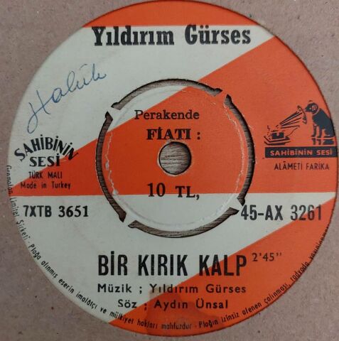 Yıldırım Gürses – Son Mektup / Bir Kırık Kalp 45LİK PLAK