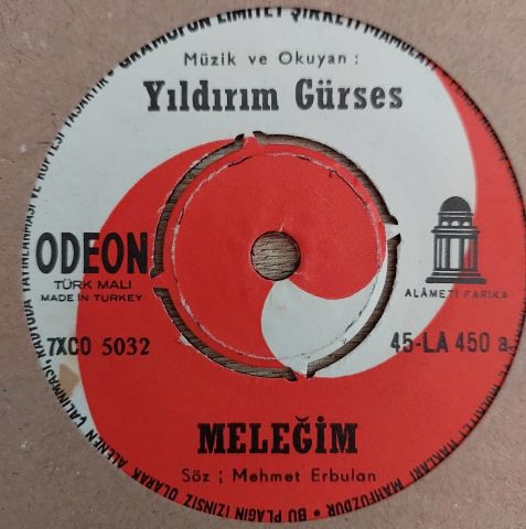 Yıldırım Gürses – Aşk Çiçeği / Meleğim 45LİK PLAK