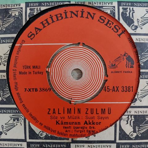 KAMURAN AKKOR - ZALİMİN ZULMÜ 45LİK PLAK