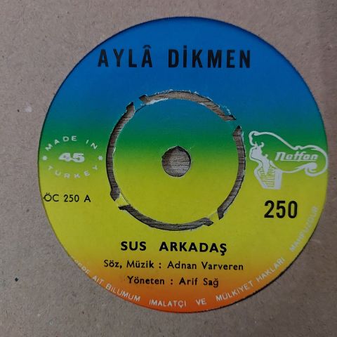 Ayla Dikmen – Sus Arkadaş / Sonsuz Keder 45LİK PLAK