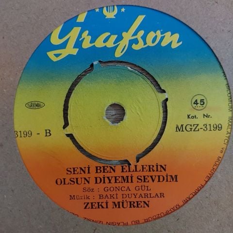 Zeki Müren – Veda / Seni Ben Ellerin Olsun Diyemi Sevdim 45LİK PLAK