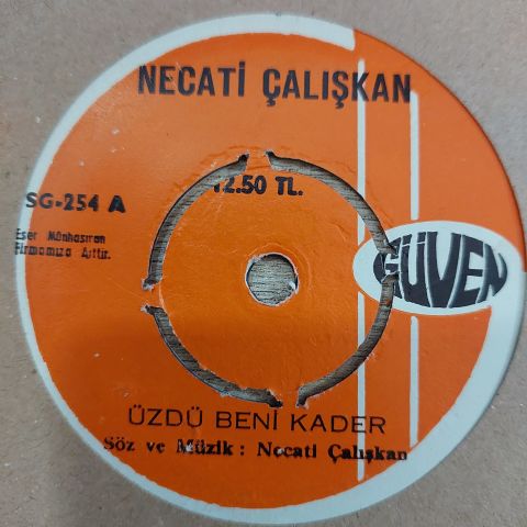 NECATİ ÇALIŞKAN - ÜZDÜ BENİ KADER 45LİK PLAK