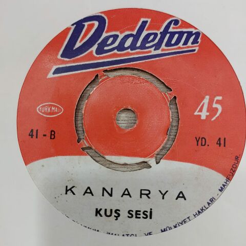 KANARYA KUŞ SESİ - 45LİK PLAK