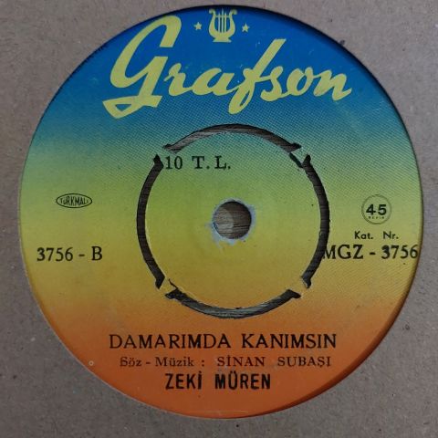 Zeki Müren –  Damarımda Kanımsın 45LİK PLAK