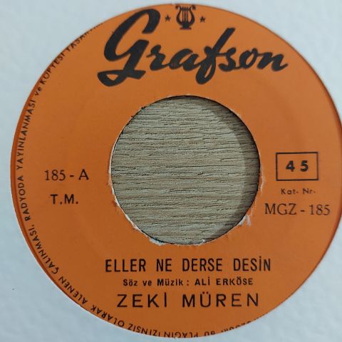 Zeki Müren – Eller Ne Derse Desin / Ben Küskünüm Feleğe 45LİK PLAK
