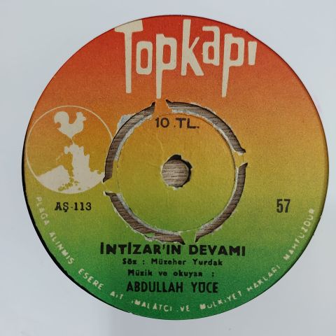 ABDULLAH YÜCE - İNTİZARIN DEVAMI 45LİK PLAK