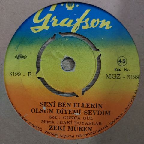 Zeki Müren – Veda / Seni Ben Ellerin Olsun Diyemi Sevdim 45LİK PLAK