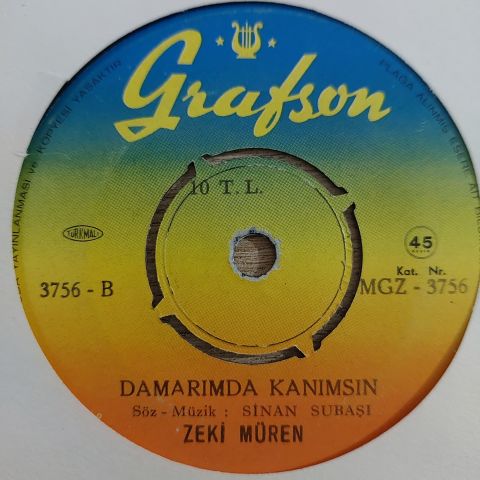 Zeki Müren – Damarımda Kanımsın 45LİK PLAK