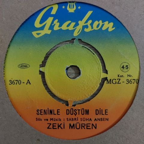 Zeki Müren – Seninle Düştüm Dile / Aşk Yalanmış 45LİK PLAK