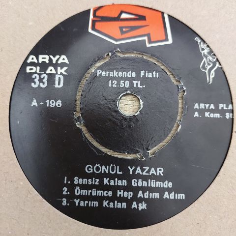 GÖNÜL YAZAR - AŞKIN KANUNU 6 ŞARKILIK 45LİK PLAK