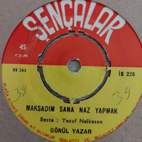 GÖNÜL YAZAR - GÖNÜL YAZAR DİYORLAR 45LİK PLAK