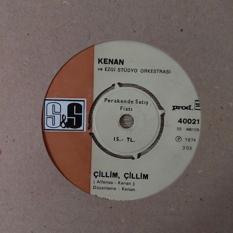 KENAN - ÇİLLİM ÇİLLİM ÇİLLİ BOM 45LİK PLAK