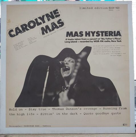 Carolyne Mas – Mas Hysteria LP PLAK