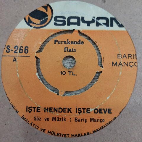 BARIŞ MANÇO - KATİP ARZU HALİM YAZ YARE BÖYLE 45LİK PLAK