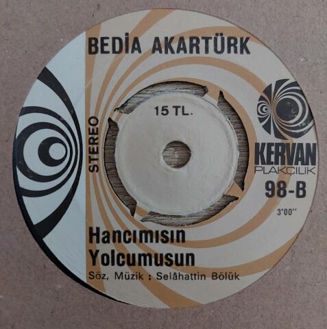 Bedia Akartürk – Gel Bari Bari / Hancımısın Yolcumusun 45LİK PLAK