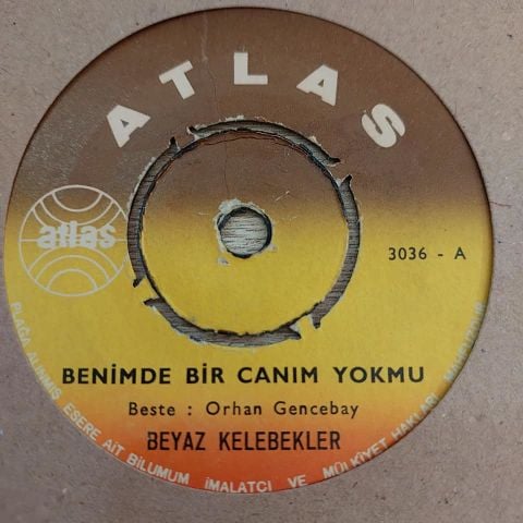 BEYAZ KELEBEKLER - BENİMDE BİR CANIM YOKMU 45LİK PLAK