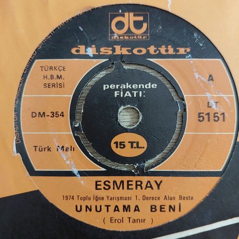 Esmeray – Unutama Beni / Ayrılık Olsa Bile 45LİK PLAK