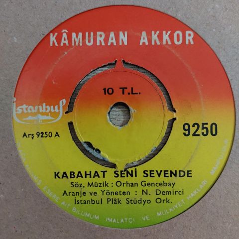 Kamuran Akkor – Kabahat Seni Sevende / Ben Kalbini Bilmezmiyim 45LİK PLAK