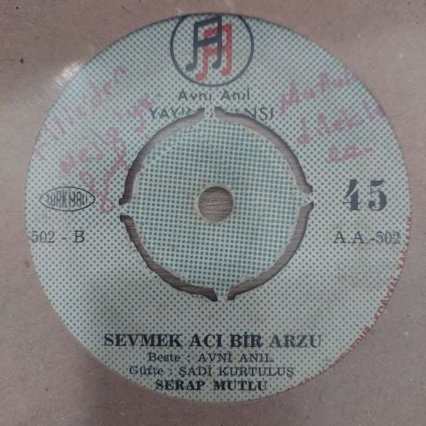 SERAP MUTLU - SEVMEK ACI BİR ARZU 45LİK PLAK