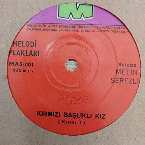 METİN SEREZLİ - KIRMIZI BAŞLIKLI KIZ 45LİK PLAK