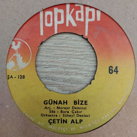 ÇETİN ALP - MEÇHUL KARANLIK 45LİK PLAK