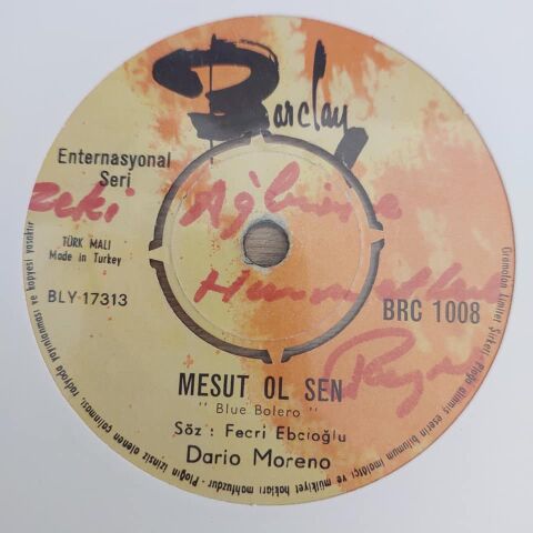 DARİO MORENO - İSTANBULUN KIZLARI 45LİK PLAK