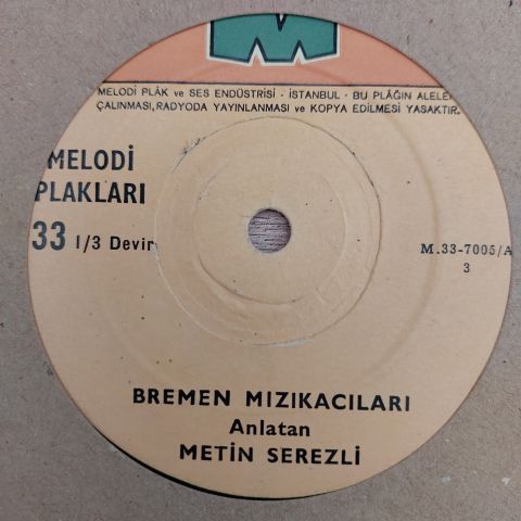 Metin Serezli – Bremen Mızıkacıları 45LİK PLAK