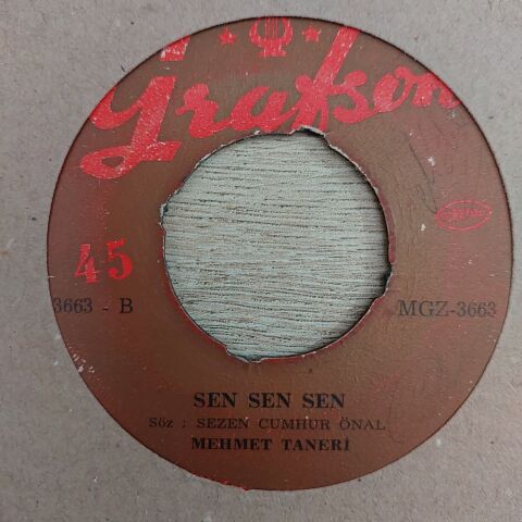 Mehmet Taneri – Bu Son Gecemiz / Sen, Sen, Sen 45LİK PLAK