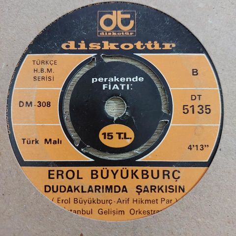 EROL BÜYÜKBURÇ - DUDAKLARIMDA ŞARKISIN 45LİK PLAK