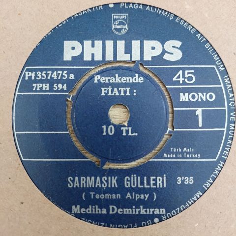 Mediha Demirkıran – Sarmaşık Gülleri / Ağlama Deymez Hayat 45LİK PLAK