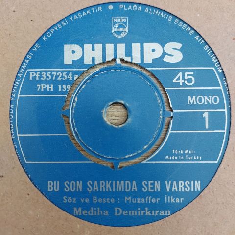 Mediha Demirkıran – Bu Son Şarkımda Sen Varsın / Senden Uzak Günlerim 45LİK PLAK
